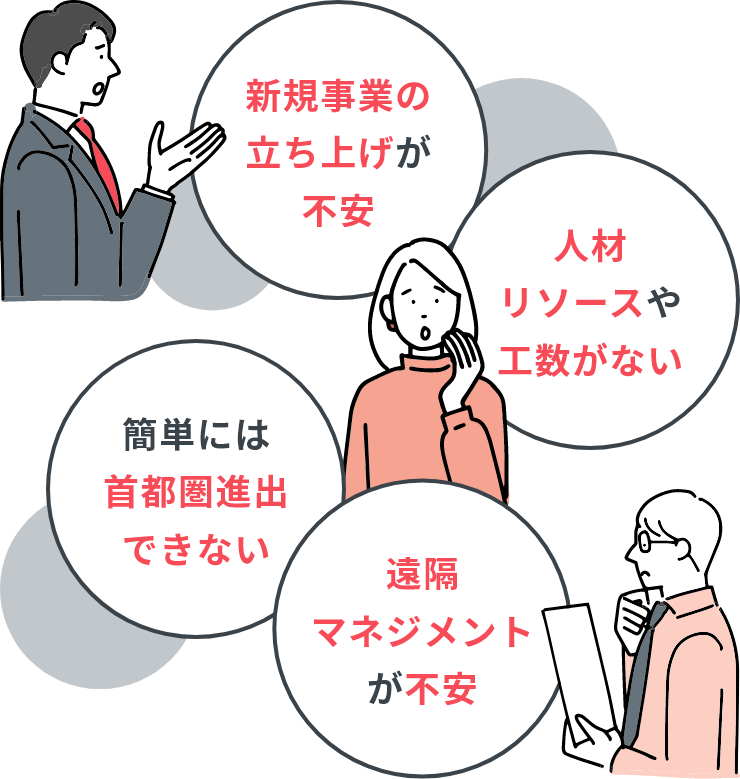 お悩みのイラスト