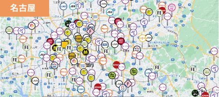 東京の店舗分布