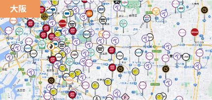 東京の店舗分布